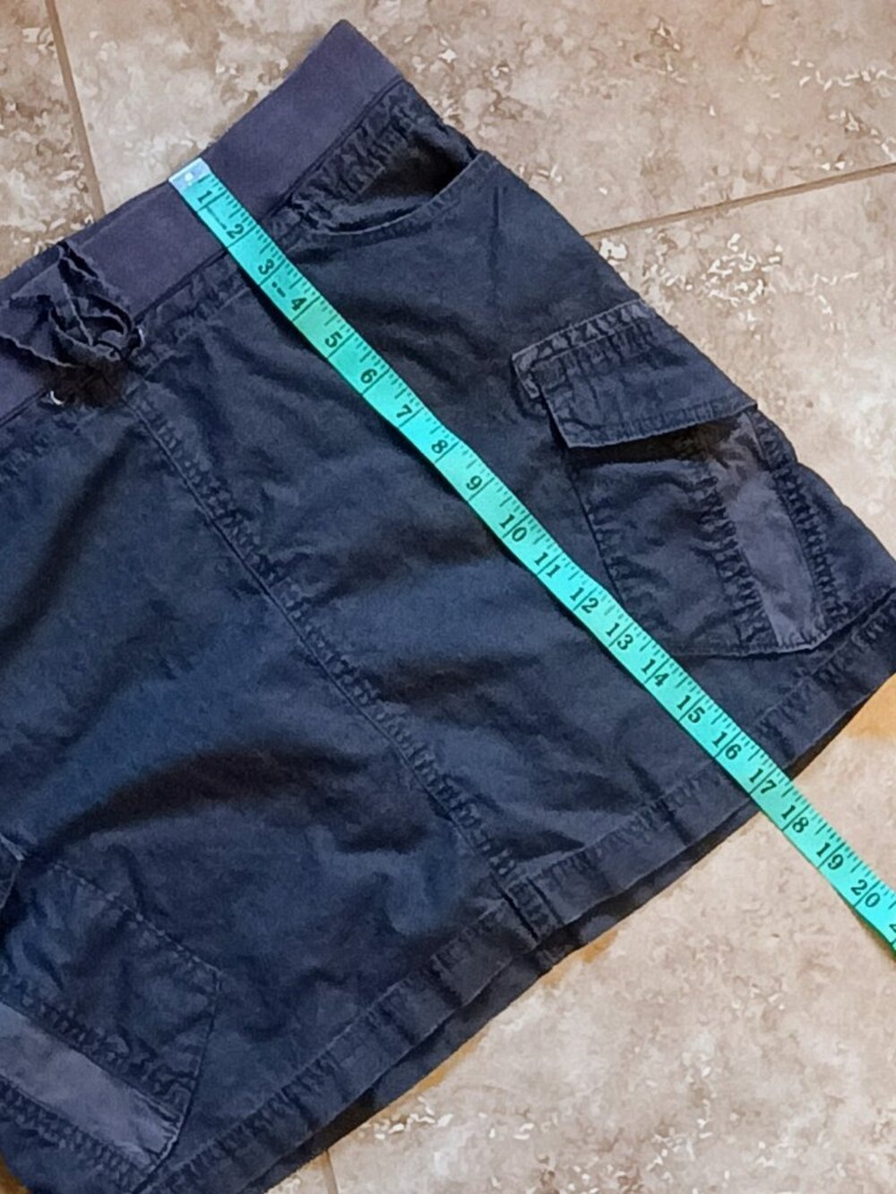 prAna Women's Gray Cargo Utility Skirt Drawstring Outdoor Hiking Size Large - Picture 10 of 10
